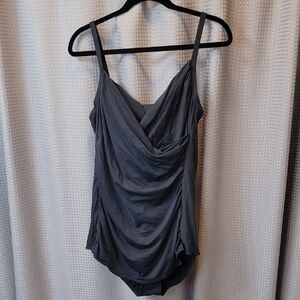 Jantzen Perfect Black Maillot Swim Dress Size 14